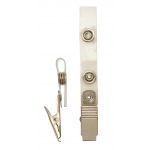 Crocodile clip with transparent strap