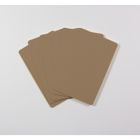 Des cartes 'blanco' en plastique - bronze métallique