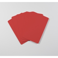 Blanco plastickaarten (rood)