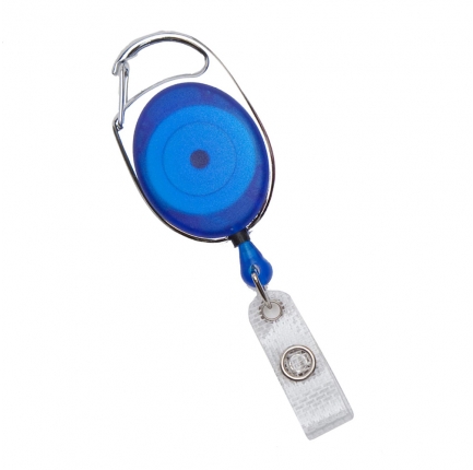 Badge reel with swivel hook (blue)
